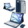 kantaj Custodia per tastiera Bluetooth con mouse per iPad A16 di 11a generazione 2025/10a generazione 2022 da 11,9 pollici, layout UK, copertura per tastiera pieghevole rimovibile con portamatite per