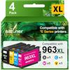 SAILNER 963XL Cartucce d'inchiostro compatibili con HP 963XL Multipack cartucce per HP OfficeJet Pro 9010 9010e 9012e 9022e 9014e 9015e 9016e 9018 9019 9020e 9025e (confezione da 4)