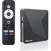 Dulmssxy Android TV Box,X5M Android 14.0 2GB RAM 16GB ROM S905X5M 2.0GHz 64-bit Quad-core Cortex-A55 Mali-G310 Support 2.4/5.0GHz WIFI6 BT5.0 1080P 8K HDR10+ 1000M Ethernet HDMI 2.1 H.265 Smart TV BOX