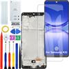 HLYGZX Display OLED per Samsung Galaxy A31 originale A315F A315F/DS A315G LCD Display Kit di riparazione (nero con cornice, con impronte digitali)