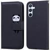 Butnyeoe Cover per Samsung Galaxy A55 5G,Custodia Portafoglio per Samsung A55 5G,Cartone Animato Panda PU Pelle Flip Caso con [Kickstand] [Slot per Schede] [Chiusura Magnetica].Nero