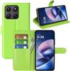 BOCTECH Cover a Libro in Pelle per Motorola Moto G37, Verde