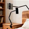 Eirolace Supporto Tablet Girevole 360° con Braccio Lungo in Alluminio e Acciaio al Carbonio, Supporto per iPad e Tablet Universale Regolabile per Letto, Scrivania, Cucina e Ufficio 4,7-14 Pollici