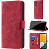 CaseGla Cover per Samsung Galaxy A54 5G, Rosso | Blocco RFID, Portafoglio Pelle PU, Flip Libro, Porta Carte, Magnetica Libretto, Antiurto Protezione Completa