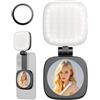 Pidynx Selfie Beauty Light per iPhone/telefoni Android (compatibile con MagSafe) con forte magnete, girevole a 360°, 5 modalità di illuminazione e 5 livelli di luminosità, batteria 850 mAh, luce