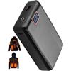 Brimekey Batteria per Indumenti Riscaldanti 16000mAh, Batteria 7.4V 54WH con Display Digitale e 3 Ricariche Rapide (DC/USB/Type-C) per Giubbotti, Giacche e Felpe Riscaldanti
