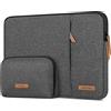 Lacdo 360° Protettiva Borsa Custodia per 13 New MacBook Air M5 A3449 2026, M4 A3240 2025/M3 A3113/M2 A2681/M1 A2337, 13 MacBook Neo A18 Pro A3404 2026, 13 iPad Pro M5/iPad Air M4, Grigio Scuro