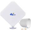 Aigital 35dBi Antenna 4G LTE TS9 Maschio Omnidirezionale Dual Mimo Antenna di rete con 2m Cavo per Modem USB Router Hotspot MiFi WiFi Mobile 4G LTE Huawei E5577, E5786,E5785, ZTE MF910, MR1100, MR2100