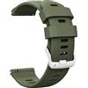 ANBEST Compatibile con Forerunner 255S/Vivoactive 4S/Venu 2S Cinturino, 18mm Silicone Sports Bracciale Sostituito per Garmin Vivomove 3S/Withings Cinturino per Donna e Uomo, Army Green