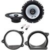 IPNOSIS Kit 2 Casse Anteriori ALPINE SXE-1725S da 16,5 cm Per Peugeot 207 + 2 Supporti + 2 Connettori