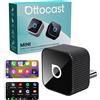 Ottocast Mini Cube 3.0 2026 Adattatore CarPlay e Android Auto Wireless, USB-C Plug & Play, Conversione da Cablato a Wireless, Compatibile con CarPlay di Fabbrica (Nero)
