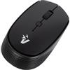 VulTech MW-E2N Mouse Wireless Ottico DPI regolabili da 800 a 1600 Senza Fili Essence click silenzioso 2.4GHz 3 Tasti + Rotella per lo Scroll, ambidestro, per Notebook PC Laptop Computer MacBook, Nero