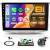 Rimoody 8 Core 6G+128G Android Autoradio per VW Magotan/CC Passat B7/B6 2010-2015 Wireless Carplay Android Auto GPS Navi WiFi 360° Panorama, 10.1 Pollici Touchscreen Radio con Bluetooth FM/RDS/DSP EQ/USB/SWC