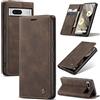 Azororo Cover per Google Pixel 7A 5G, Premium PU Pelle Custodia, Magnetica Carta Fessura Portafoglio Case, Flip Cavalletto Custodia per Google Pixel 7A - Caffè