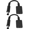 ECSiNG 2 x Cavo connettore adattatore di alimentazione DC 4,5 x 3,0 mm femmina a 7,4 x 5,0 mm compatibile con HP Compatibile con Dell ABS Material, Nero