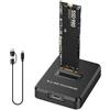 SHUBEIEUMI Case SSD M.2 NVMe, USB 3.1 Gen2 SSD Case per PCIe M-Key/M+B Key SSD 2230/2242/2260/2280, Supporto UASP e Trim, Installazione Senza Strumenti (Nero)