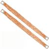 txuzong Nastro di massa per motore, estremità stagnate, lunghezza 200 mm, 6 mm², 2 pezzi, universale per automotive, nastro di massa in rame intrecciato, utilizzabile per scatole di distribuzione di