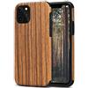 TENDLIN Cover iPhone 11 Pro Max Legno Ibrida TPU Custodia Compatibile con iPhone 11 Pro Max (Legno di Sandalo Rosso)