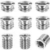 PATIKIL 9Pcs Adattatori Di Riduzione Filettatura Femmina 1/4 A Maschio 3/8 Vite Di Montaggio Per Treppiede Adattatore In Acciaio Al Carbonio Per Treppiede Monopiede Fotocamera Argento
