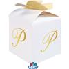 Big Party 10 Scatoline Cubetto Fiocco Lettera P Oro