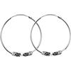 ENTREPLATA Orecchini a cerchio in argento 925 stile Bali - Coppia di orecchini creoli piercing unisex fatti a mano da 30 mm - design etnico artigianale in argento sterling - modello 25
