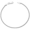 ASDULL Bracciali a corda in argento Sterling 925 da 2/3/5 mm argento/oro placcato braccialetti per donne braccialetto a catena a corda per uomo 16,5-22,9 cm, 8, Argento Sterling Argento, Non pietra