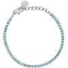KIDULT - Bracciale Donna - Bracciale tennis con cristalli azzurri - 831016