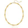 LILIE&WHITE Collane dorate da donna, alla moda, estive, girocollo, collana da spiaggia, collana da donna, idea regalo, Medio, Ottone, Non pietra preziosa