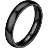 PROSTEEL Anello Uomo Personalizzabile Acciaio Inossidabile Anello A Fascia Uomo Personalizzabile Nero Miusra 07 (Dia 14,8mm), Anello Unisex con Confezione Regalo