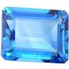 Khushbu Gems AAA +++, topazio blu puro di qualità, 7 ct, incredibile trasparenza, certificata originale, pietra topazio blu naturale opaco (diamante), pietra naturale opaca blu, pietra topazio blu,