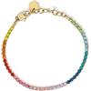 KIDULT - Bracciale Donna - Bracciale tennis dorato multicolor - 831015
