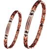 EnerCoppeX Set di gioielli magnetici da donna in rame puro, magnete efficace 3500 Gauss, bracciale in rame puro al 99% e cubo, include 2 maglie aggiuntive per estendere le dimensioni (B)