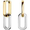 Rosefield Essentials Donna 14K Placcato Oro Orecchini Duotone Link Cerchi JEDLG-J712