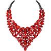 EVER FAITH Collana con Strass, Cristalli Rossi, bigiotteria per Donne Ragazze