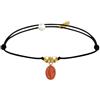 Schmuck Les Poulettes LES POULETTES BIJOUX - Bracciale Collegamento Nero Medaglia Vergine Miracolosa Colorato e 2 Perlas Placcato Oro - Rosso