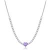 S'Agapõ Collana Girocollo Donna, Collana Donna in Acciaio e Zirconi con Simbolo Cuore | Collezione Dazzly - SDZ149