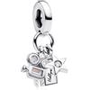 MSPOVOF Macchina da presa Charm,S925 perline in argento sterling, per bracciali e collane, regalo di gioielli per donne