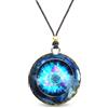 EternalOrgone Collana con ciondolo in orgonite fatta a mano, in cianite chakra, cristalli curativi Reiki, chakra e orgonite, per buona fortuna, yoga, meditazione, corda regolabile (blu)