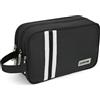 Carttiya Beauty Case da Viaggio Uomo, Impermeabile Borsa da Toilette Grande Capacità Trousse da Viaggio Borsa da Bagno Trousse de Toilette Beauty Case (Nero, 5.51L)