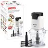Imetec CH 1000 Tritatutto, 4 Lame in Acciaio Inox, Capiente Contenitore 600 ml, Accessorio Frusta per Salse e Panna Montata, Funzionamento a Pressione, 500 W, Bianco/Nero