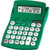 Lexibook, FRUITIES® Calcolatrice da tavolo con display inclinabile, 10 cifre, Funzioni di base e avanzate, Tasti grandi, Alimentazione solare e a batteria, Verde, C210B