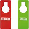 Muka (10 pz Cartello Porta Plastica Doppio Lato Rosso Occupied Verde Vacant, Porta Manopola Appendiabiti Segno per Hotel Ufficio Sala Conferenze