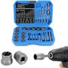 QWORK® 26 pezzi set di estrattori per viti professionale, estrattori di bulloni, set di estrattori sinistro, 8-19 mm