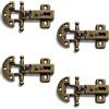 DACAN PROTECTION Cerniere per Mobili Antichi Cerniera per Ante in Battuta Arte Povera stile antico completa di basetta, scodellino 27 (4, bronzo)