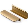SYZOW 6 pezzi maniglie nascoste per mobili da cucina 96mm Maniglie Cucina Ottone spazzolato-Maniglie per Mobili in Alluminio Maniglie Cassetti