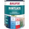 BAUFIX Vernice antracite, satinata, 1 litro, colore per legno/zinco/calcestruzzo/ferro/muratura, per interni ed esterni, diluibile con acqua