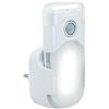 Velamp Luce notturna a LED con luce di emergenza automatica, anti-blackout, pratica funzione torcia elettrica, con sensore di movimento e sensore PIR, presa orizzontale
