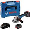 Bosch Professional 18V System Smerigliatrice Angolare a Batteria Gws 18V-10 Psc (Ø Disco 125 Mm, 2 Batterie Procore18V 5.5Ah, Caricabatteria Gal 1880, in L-Boxx 136)