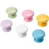Qiwenr 6 Pezzi Manopole Colorate per Cassetti, 35 mm Manopole Maniglie Rotonde per Porte Cassetti Porta, Rotonde Pomelli per Mobili in Legno per Comò, Cassetti, Armadio, Cameretta