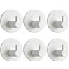 TINIFO Ganci Adesivi Bagno 6 Piezas, Appendi Accappatoio Bianco